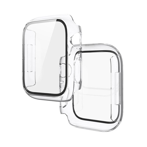 Apple Watch 7/Watch 8 41mm Hoco WS3 Shadow husă încorporat cu sticlă securizată (Transparent)