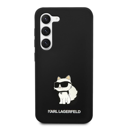 Samsung Galaxy S23 Black Karl Lagerfeld Liquid Silicone Choupette NFT husă (Negru) – KLHCS23SSNCHBCK