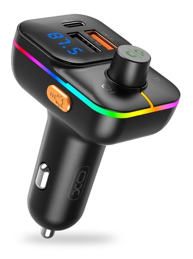 XO BCC09 FM transmitter (TF card slot +PD 25W încărcare rapidă) negru