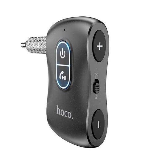 Hoco E73 3.5mm -es AUX cu conector dotat FM transmitter negru