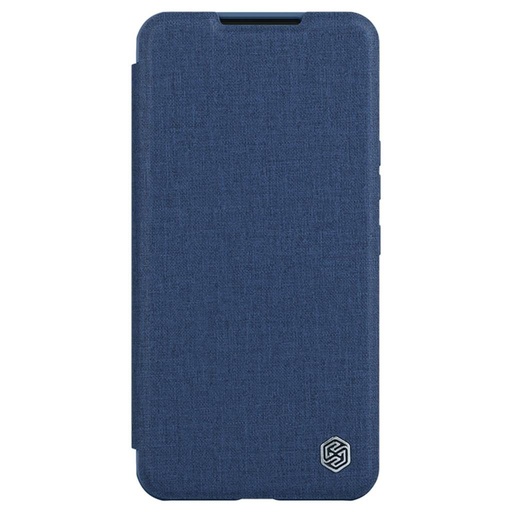 Samsung Galaxy S23 5G Nillkin Qin cloth pro cu protecție cameră textil husă tip carte (Albastru)