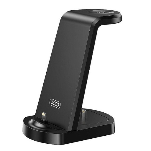 XO WX035 3 az 1-ben fără fir încărcător (Negru) – iPhone, Apple Watch és TWS dispozitive prin conectare
