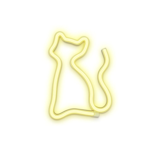 Forever Cat FLNEO3 meleg în alb luminos macska în formă de LED lampă,3 db AA elemmel vagy USB cu conector utilizabil alb