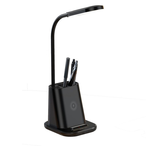 XO WX032 3 az 1-ben fără fir încărcător LED cu lampă (Negru) – 25W